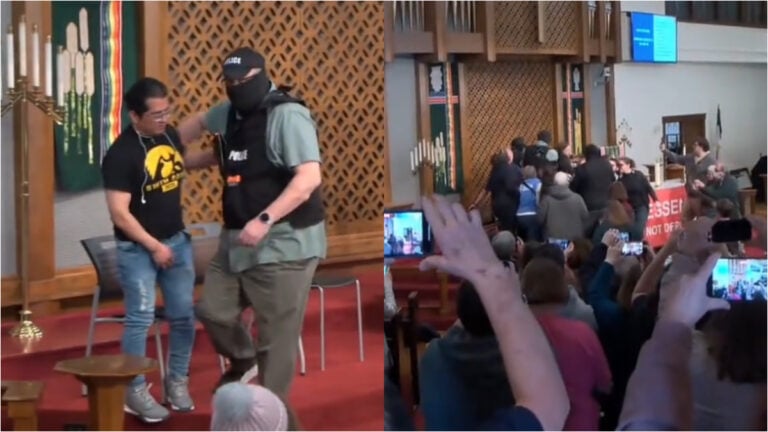 counter ICE training in Iowa church