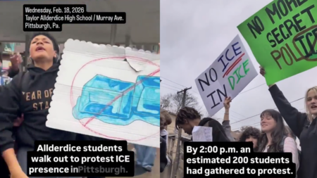 Over 200 Students Walk Out to Protest ICE in Pittsburgh, Pennsylvania: “No More Secret Police”