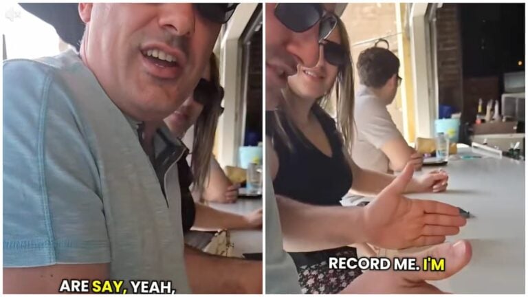 New Jersey influencer being obnoxious in restaurant