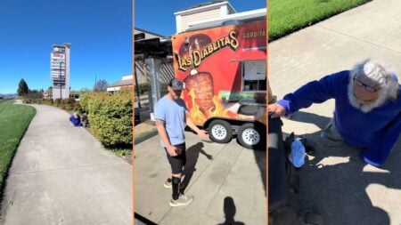 Kind California Woman Helps Homeless Disabled Man Back Into His Wheelchair, thank you for not ignoring him and not being a bystander'