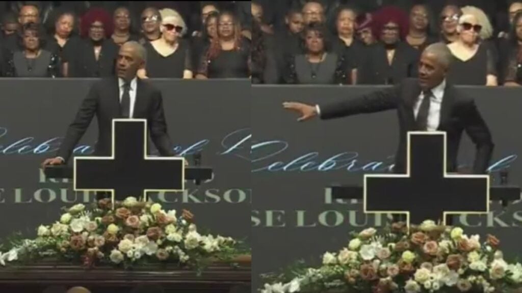 A picture of Obama at the Illinois funeral.