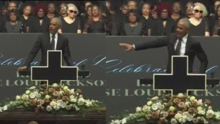 A picture of Obama at the Illinois funeral.