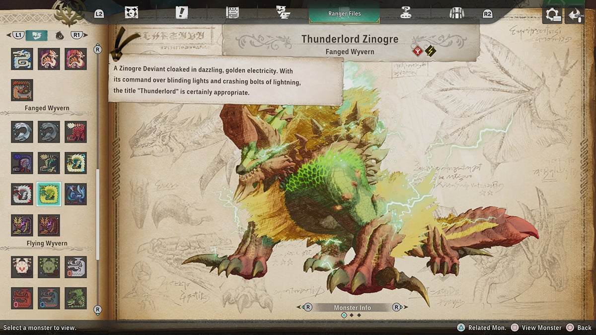 Fanged Wyverns Move Types and Weaknesses