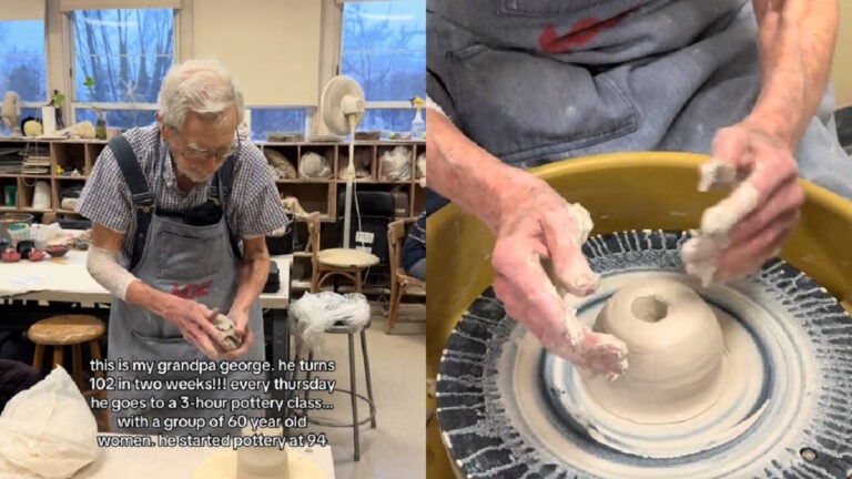 New York Grandpa Took Up Pottery in His 90s and Now He's Teaching the Elderly, 'I know his mind is still sharp with those fine motor skills'