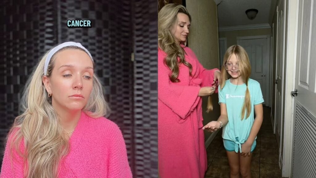 A picture of the Illinois girl and her mom.