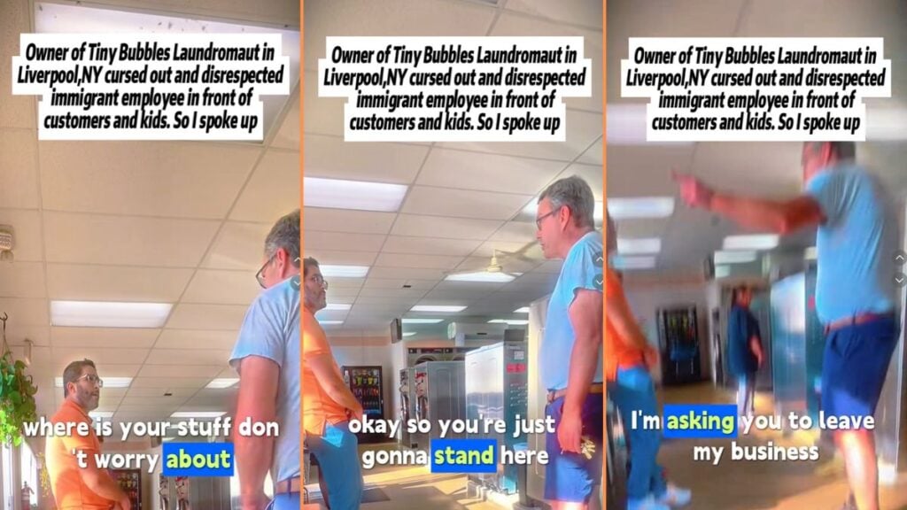 ‘Orange Shirt Did a Master Class on Setting Boundaries’: New York Laundromat Owner Accused of Disrespecting Immigrant Employees New York Laundromat Owner 'Disrespected Immigrant Employees' In Front of Customers, 'Orange shirt did a master class on setting and holding boundaries'
