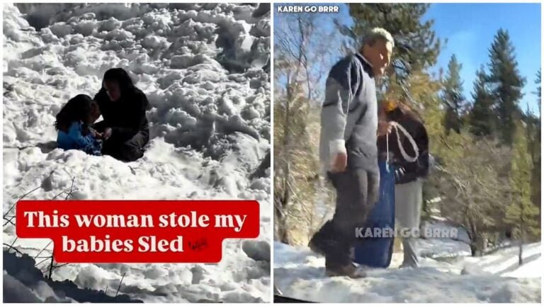 California Mom Says Woman Stole Her Toddler’s Sled During Big Bear Trip: ‘Imagine Beefing with Children Playing’ California mom accuses other family of stealing her kid's sled