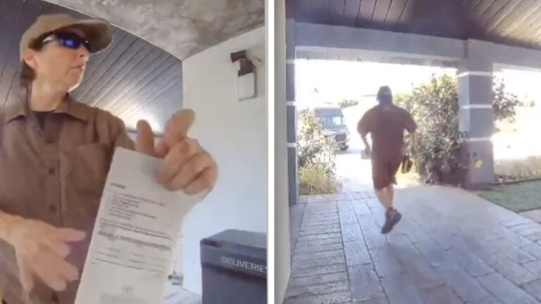 California UPS Driver Caught Ringing Doorbell Then Sprinting Away to Avoid Paid Pickup