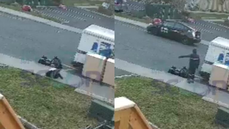 A picture of the USPS worker in New York.