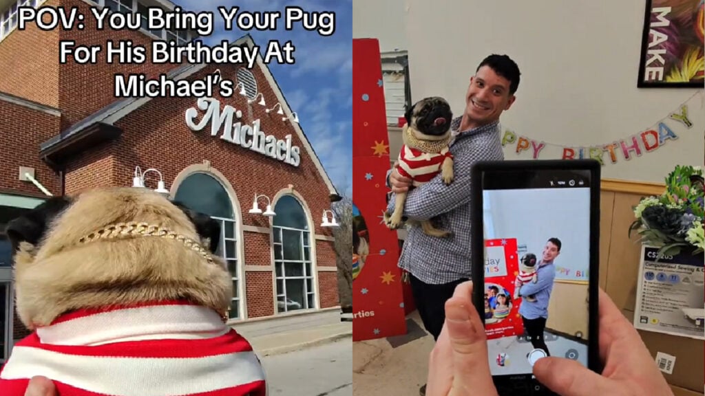 Pennsylvania Man Throws a Birthday Party at Michael's For His Adorable Pug, 'OMG they're so nice'