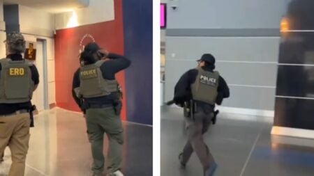 ICE Agents Running Away in JFK Airport