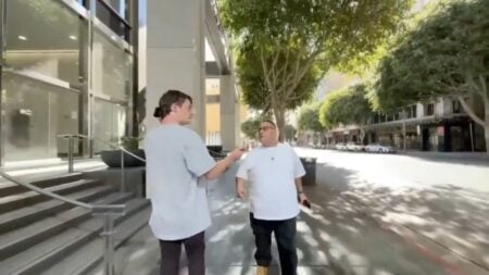 California man in street interview says he would vote for Gavin Newsom after clemency release from life sentence.
