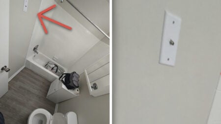 Pennsylvania Apartment Cable TV Jack Installed in Bathroom