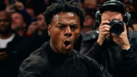 IShowSpeed accidentally punching LA Knight with brass knuckles at ringside during WWE Raw at Madison Square Garden in New York on March 30 2026