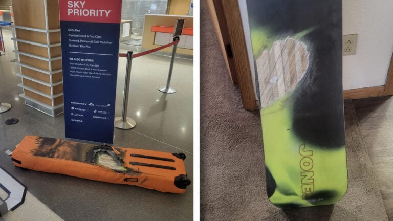 Delta Destroys Wisconsin Passenger's Brand-New Snowboard