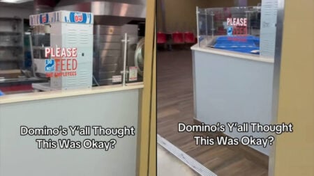 Florida Dominos Do Not Feed Employees Sign