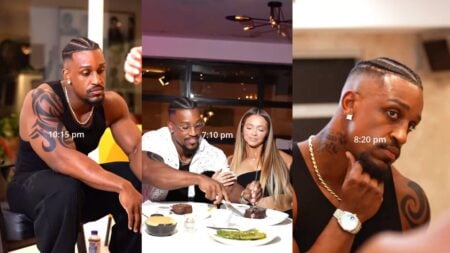 Florida content creator Ashton Hall and Woah Vicky in a dramatic anti-cheating skit scene that sparked viral reactions online.