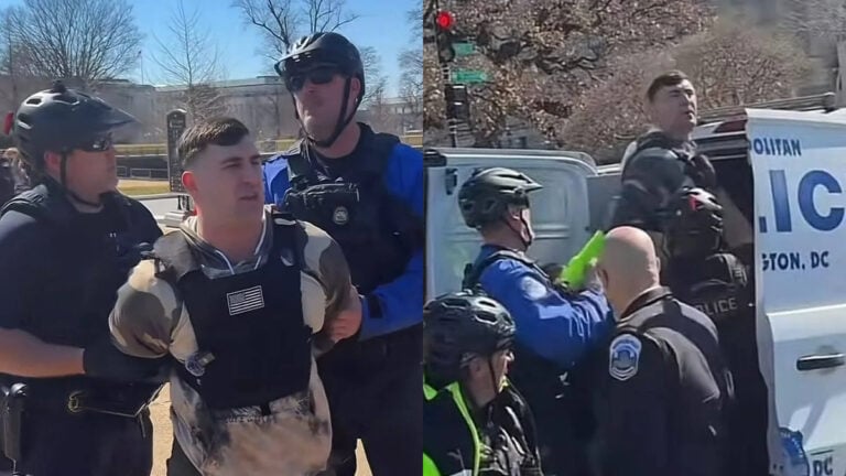 Pardoned J6 Figure Jake Lang Arrested at Washington D.C. Rally Over Alleged Threats: ‘He’s an Idiot’ Pardoned J6 Figure Jake Lang Arrested at Washington D.C. Rally Over Alleged Threats: ‘He’s an Idiot’