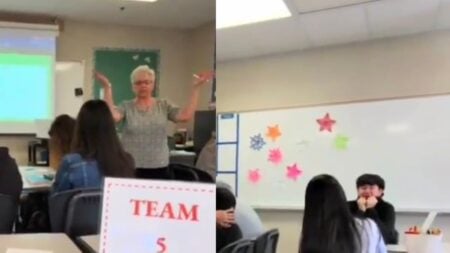 A picture of the California teacher.