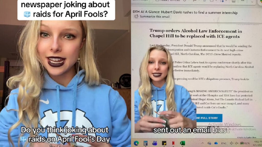 North Carolina University Sparks Outrage After College Newspaper Jokes About ICE on April Fool’s ‘My journalism degree is gonna get discredited’
