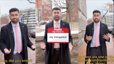 Jay Vaingankar, 28-year-old Democratic candidate for New Jersey's 12th Congressional District, whose Hindi-language campaign advertisement went viral on X on April 4, 2026.