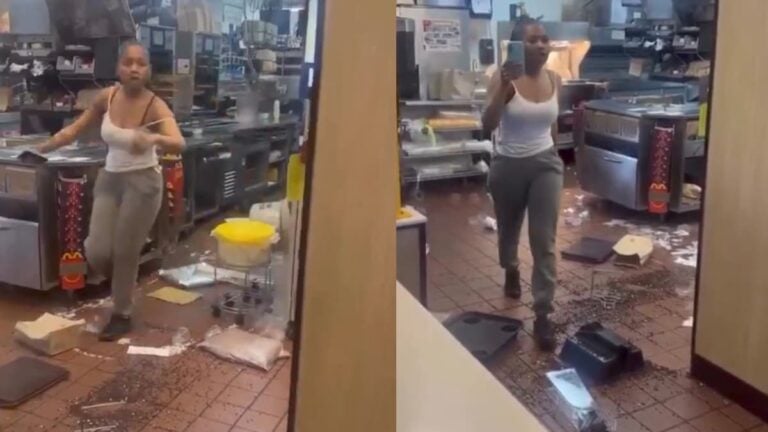 Pennsylvania Woman Destroys McDonald’s Kitchen in Viral Outburst as Employees Watch: ‘Part of the Problem’ A picture of the Pennsylvania woman.