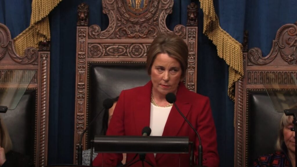 Massachusetts Gov. Maura Healey explains her energy strategy using Dunkin’ Munchkins while the state faces the nation’s second-highest electricity prices. The viral video is sparking heated debate online.