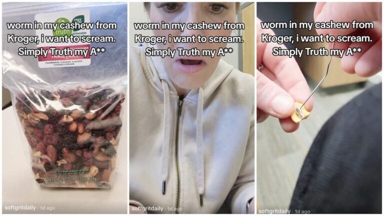 ‘I About Had a Heart Attack’: Kentucky Shopper Shocked After Allegedly Finding Worm in Kroger Cashews Kentucky woman allegedly finds worm in her cashew nuts from Kroger