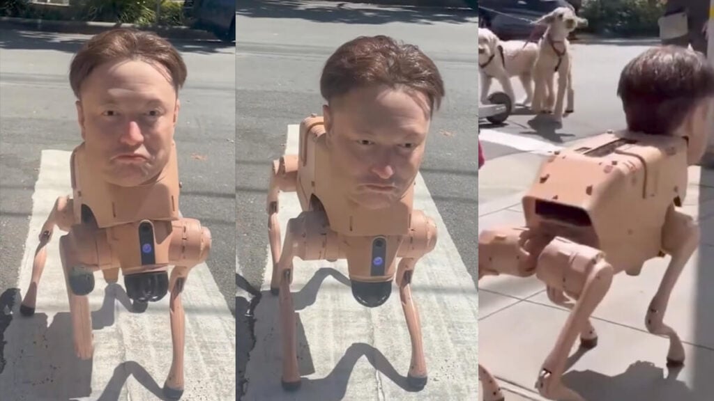 Robot Dog Elon Musk Face Outrage