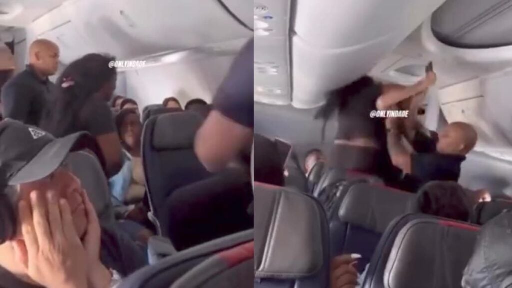A picture of woman on Florida flight.