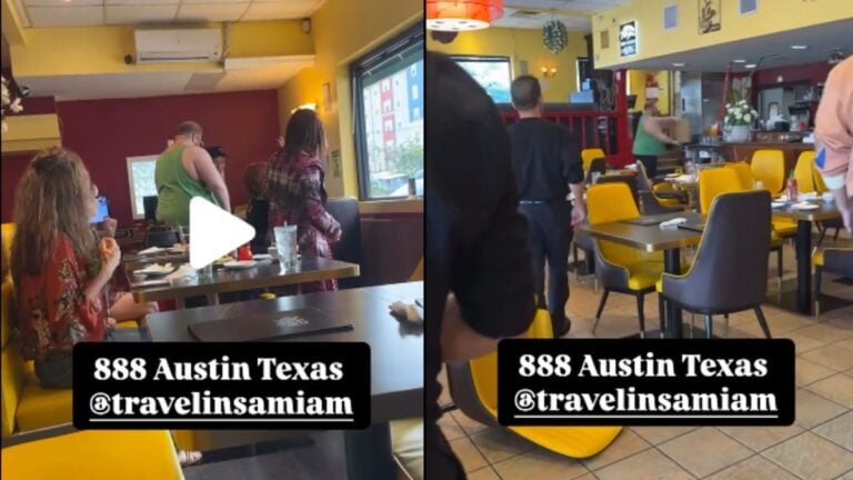 Man Goes on Rampage in Texas Restaurant, Forcing Diners to Flee: ‘Shame on This Man’ Man Goes on Rampage in Texas Restaurant, Forcing Diners to Flee: 'Shame on This Man'