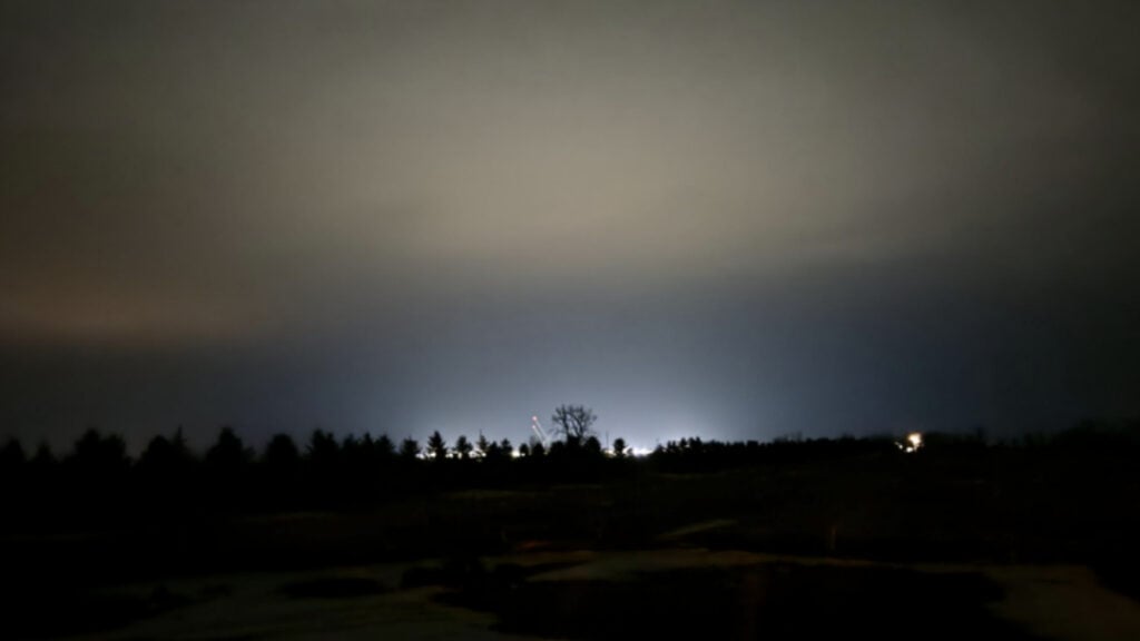 North Dakota Data Center Light Pollution at Night