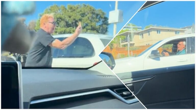 Road rage incident in Ocean Beach, California