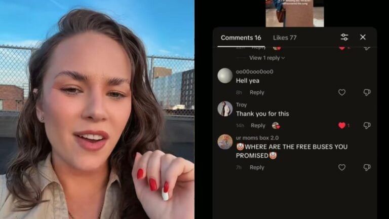 A picture of the New York woman.