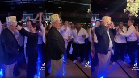 Oklahoma high school principal Kirk Moore being crowned Prom King by his students at Pauls Valley High School after stopping a school shooter.
