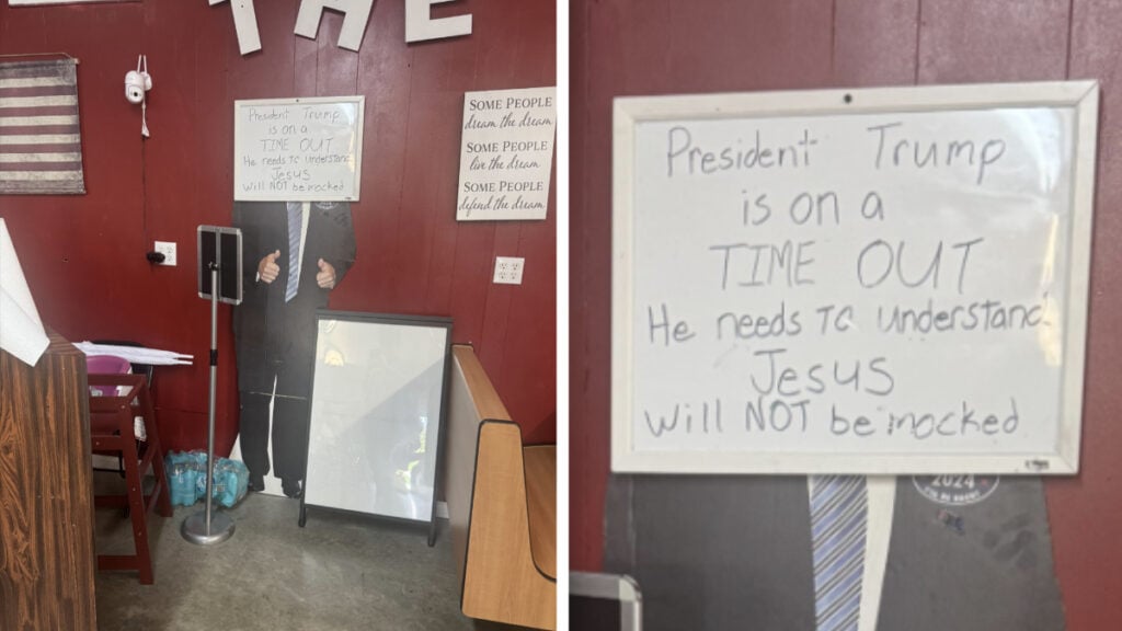 South Carolina Ice Cream Shop Trump Cutout