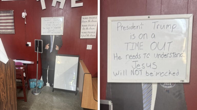 South Carolina Ice Cream Shop Trump Cutout