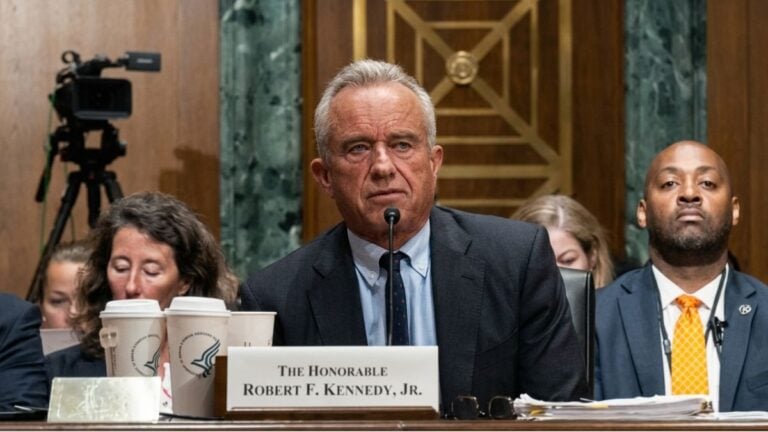 HHS Secretary Robert F. Kennedy Jr. testifies before the Senate Finance Committee during a budget hearing, facing sharp questioning over pediatric flu deaths and federal vaccine policy.