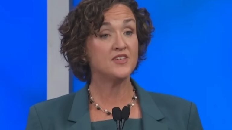 California gubernatorial candidate Katie Porter said she would “absolutely fight” the Trump administration when asked if truck drivers should read English road signs. The debate moment, shared by Collin Rugg on X, has sparked strong online reactions.