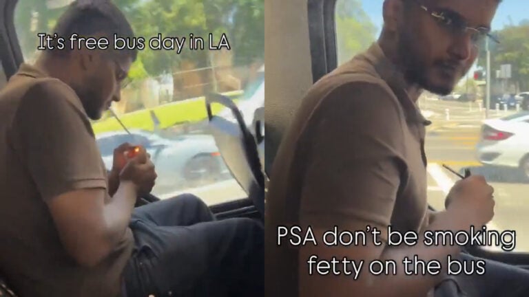 California Man Filmed Smoking Fentanyl on Public Bus in Los Angeles: ‘What an Idiot’