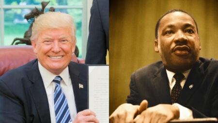 Trump vs martin luther king crowd washington DC