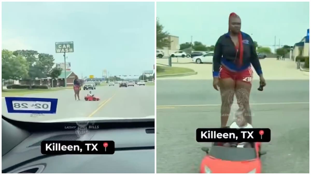 Viral Clip Allegedly From Texas Sparks Backlash as Child Seen Driving Toy Car on Busy Road