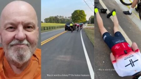72-year-old Jerry Wayne Ross of Woodstock, Georgia, arrested for striking two cyclists on Sugar Pike Road and fleeing the scene.