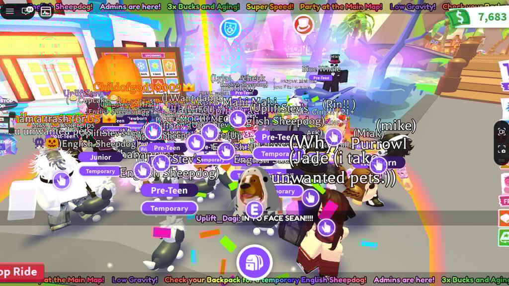 Admin Abuse Schedule in Roblox Adopt Me So Far