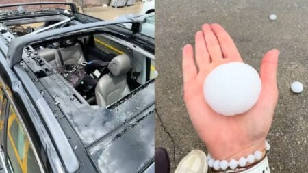 Sudden Baseball-Sized Hail Trashes Missouri Woman’s Car While Driving With Her Daughter