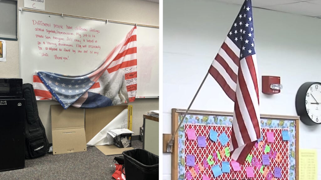American Flag in Classroom