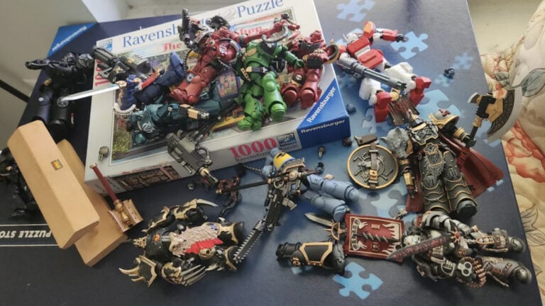 Destroyed Warhammer action figures
