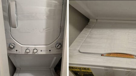 Taped Up Washer and Dryer