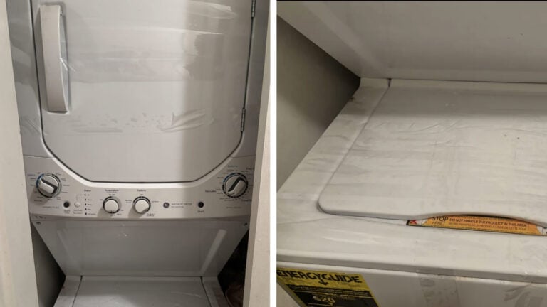 Taped Up Washer and Dryer