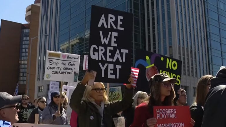 Indianapolis No Kings Protestors